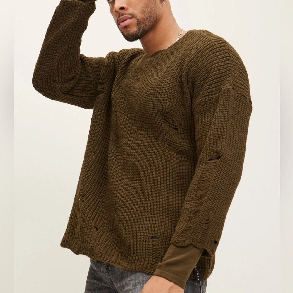 Distressed Two-Piece Sweater - Picture 2 of 11